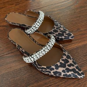 Kurt Geiger Leopard Princely Flat Mule Size 39